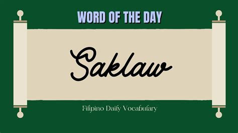 Saklaw in English .